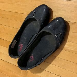 Navy Puma Ballet Flats